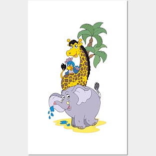 Animals cartoon Posters and Art